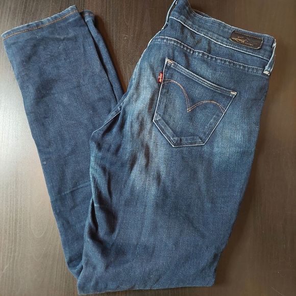 Levi's Dark Wash Skinny Jeans w Pockets 27 GUC - Picture 1 of 16